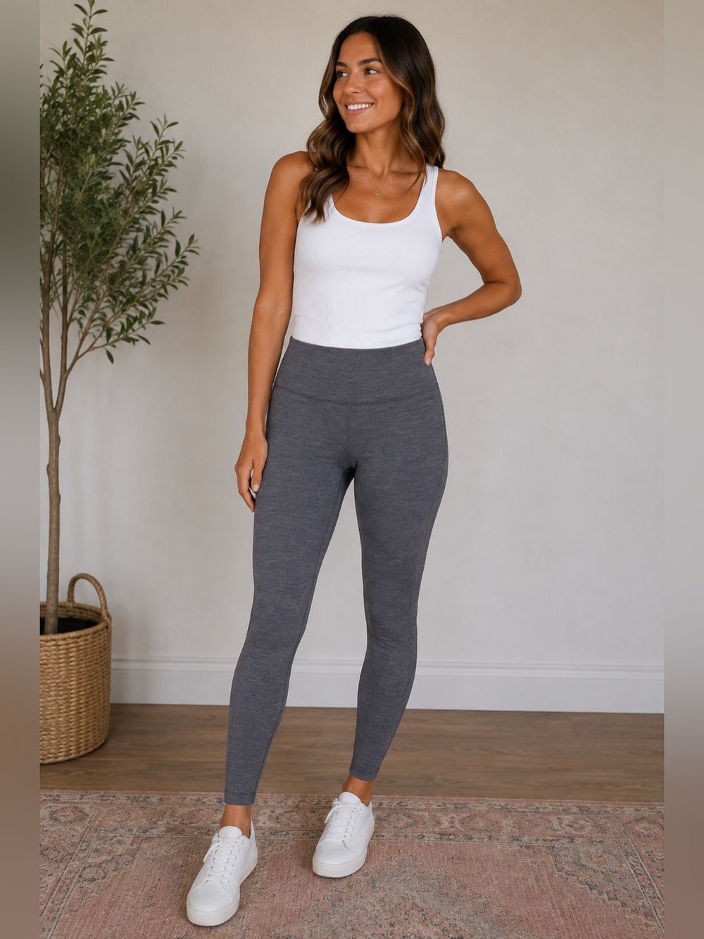 lululemon athletica Heathered Dark Gray High-Rise Leggings